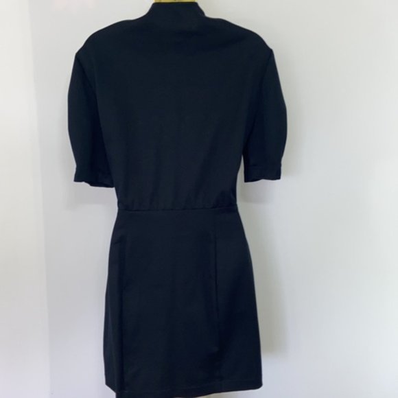 Reformation Zipper Black Mini Dress Wonderful Condition~4 - Picture 7 of 8